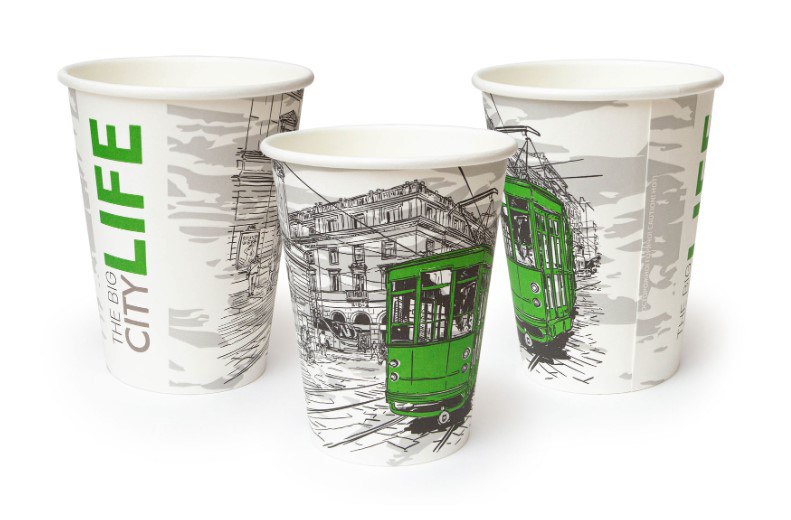 картинка Стакан бумажный С рисунком Big City Life 350мл 50шт d8см от магазина Богатая