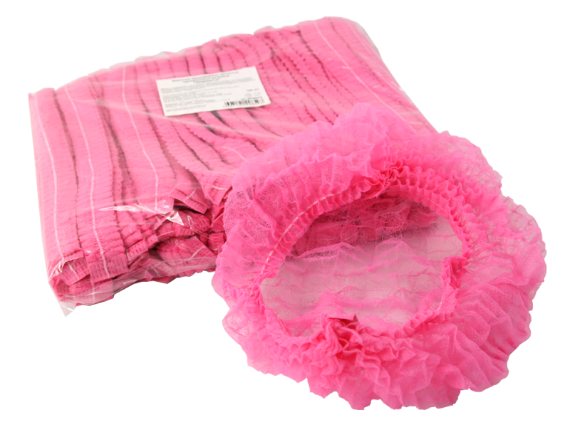 картинка Шапочки одноразовые (100шт) розовые от магазина Богатая