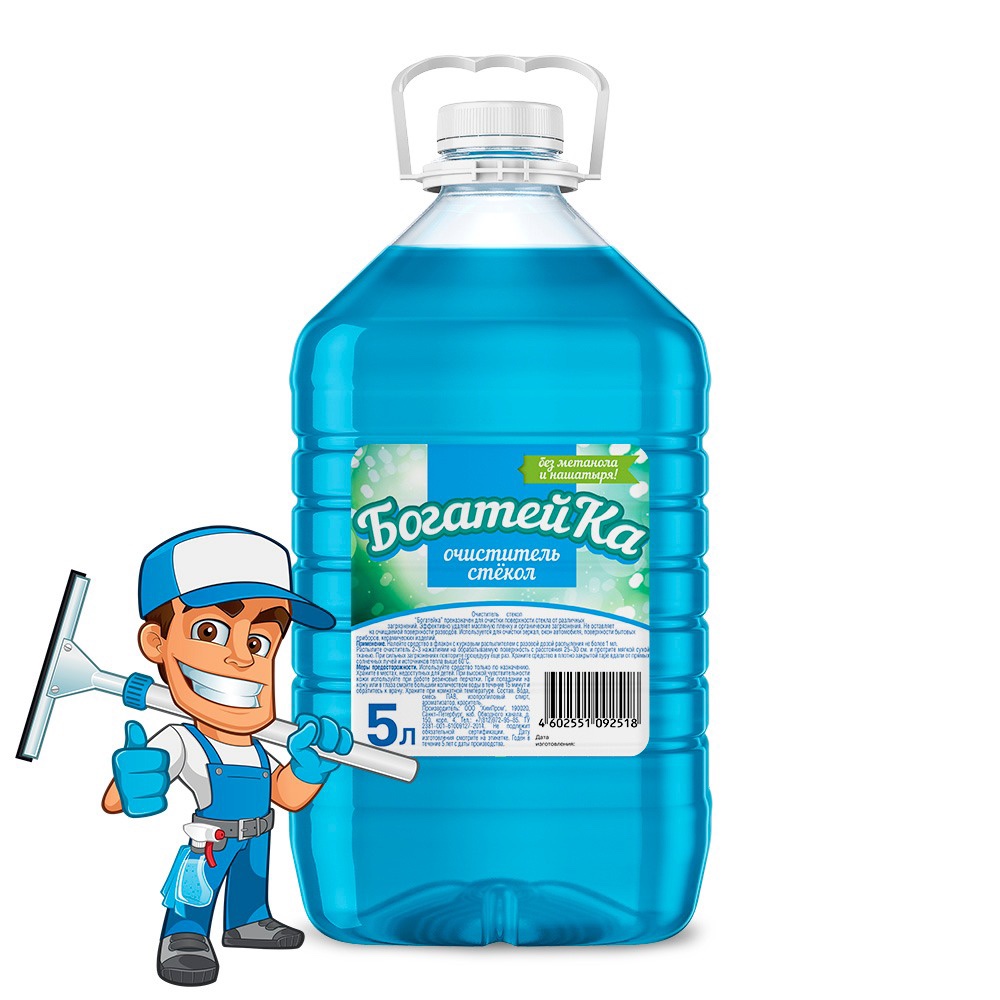 картинка БогатейКа Средство для мытья стекол (5л) от магазина Богатая