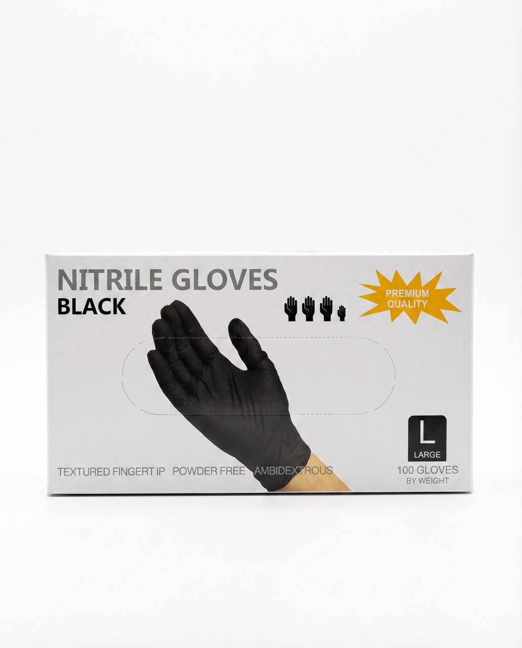 картинка Перчатки нитриловые  ЧЕРНЫЕ L (100шт) от магазина Богатая