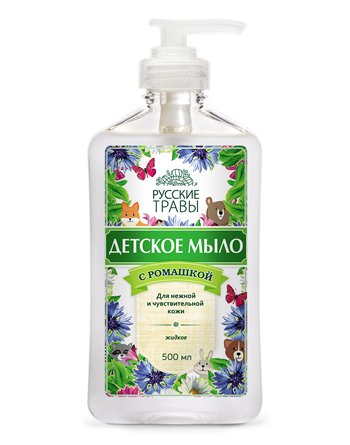 картинка Золушка Мыло жидкое детское 500мл Русские травы  от магазина Богатая