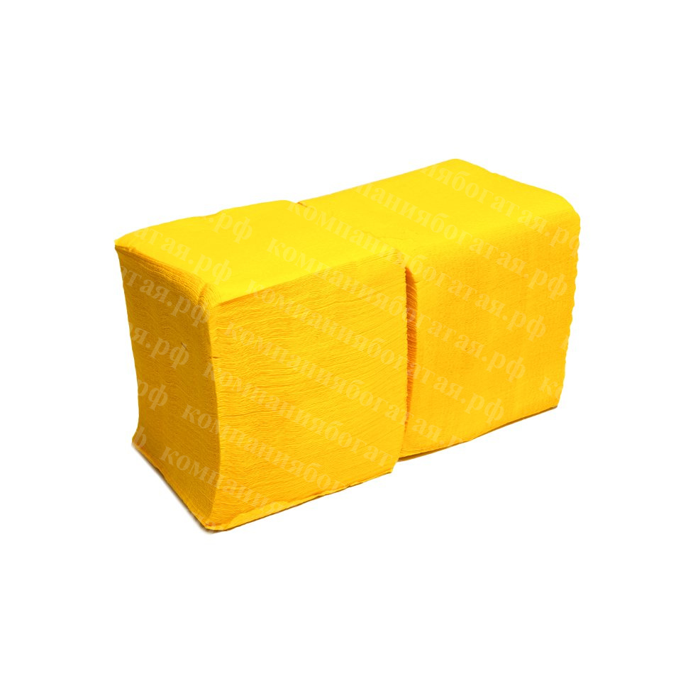 картинка Салфетки бумажные ЖЕЛТЫЕ 400л от магазина Богатая