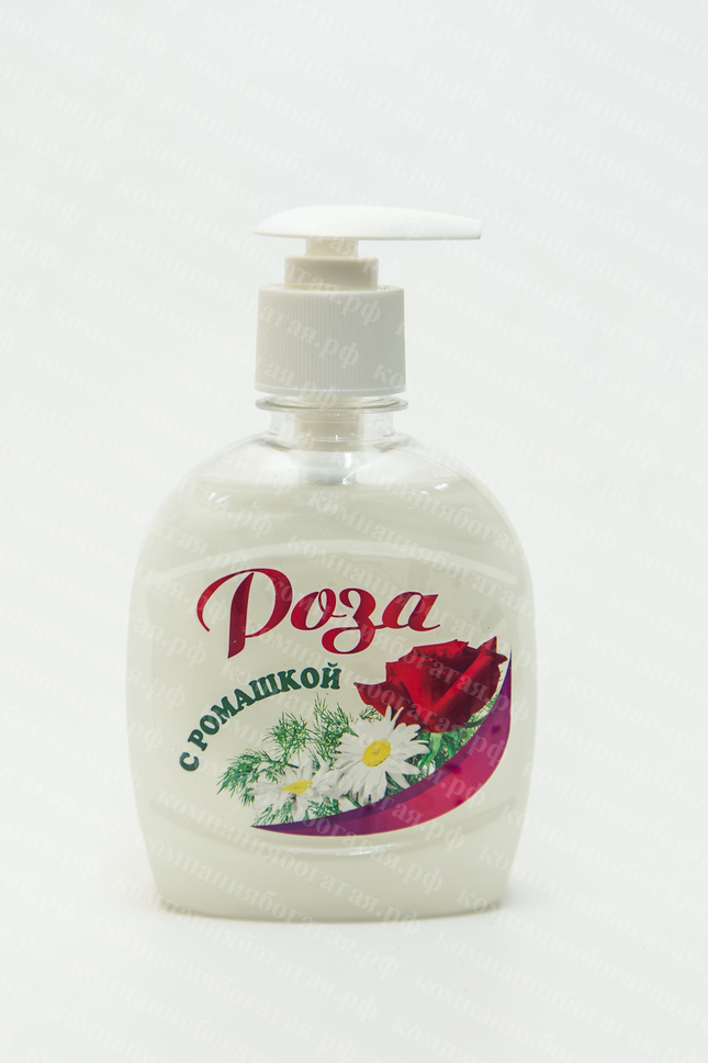 картинка Мыло Жидкое Роза с дозатором-носиком (250мл)  от магазина Богатая
