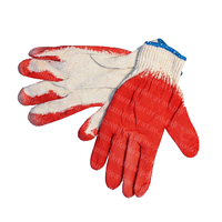 картинка Перчатки хб с одинарным латексным покрытием КРАСНАЯ ЛАДОШКА от магазина Богатая