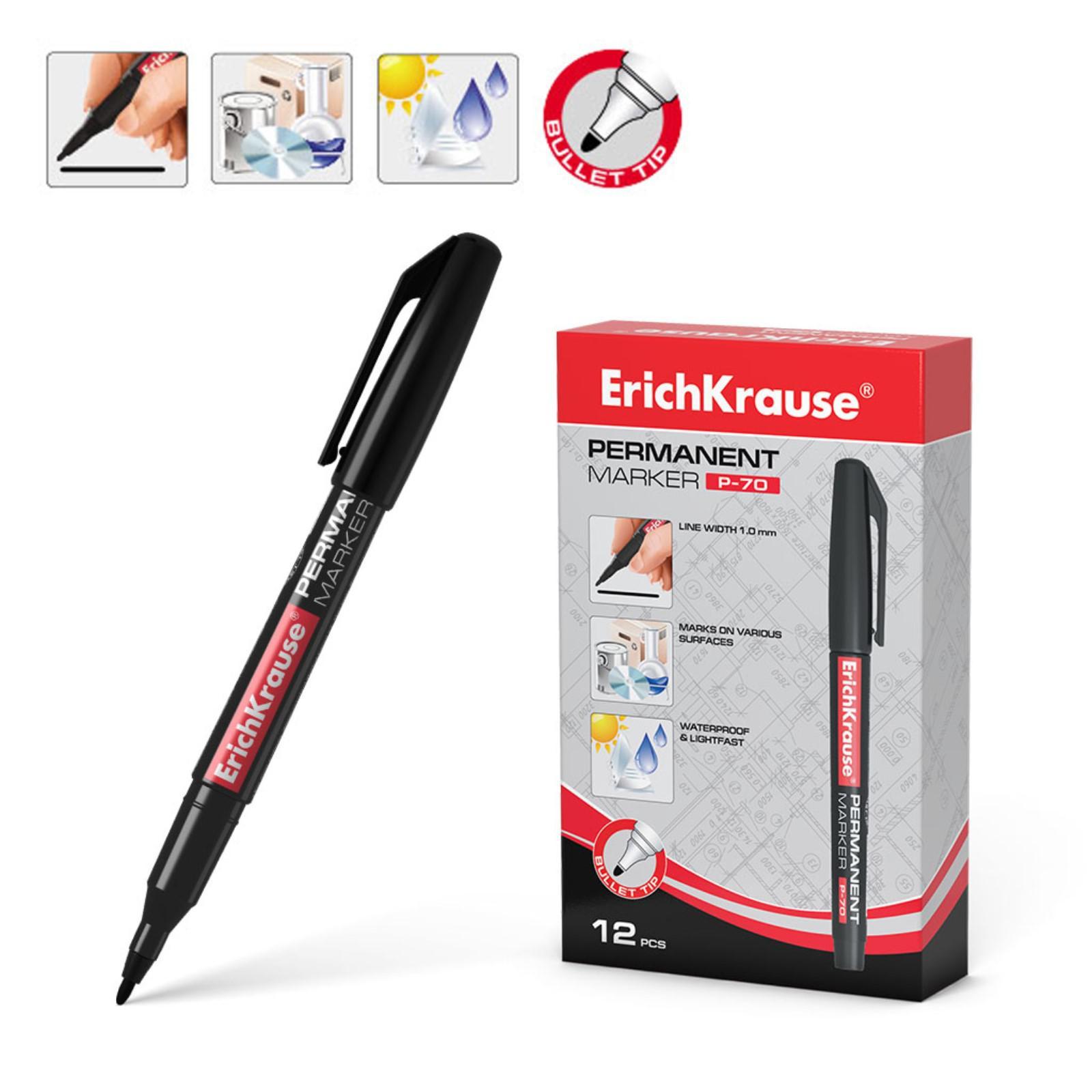 картинка Маркер перманентный черный 1-1,5мм от магазина Богатая