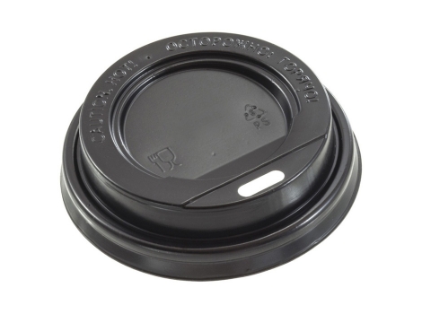 картинка Крышки для стаканов ЧЕРНАЯ 100шт d8см без клапана от магазина Богатая