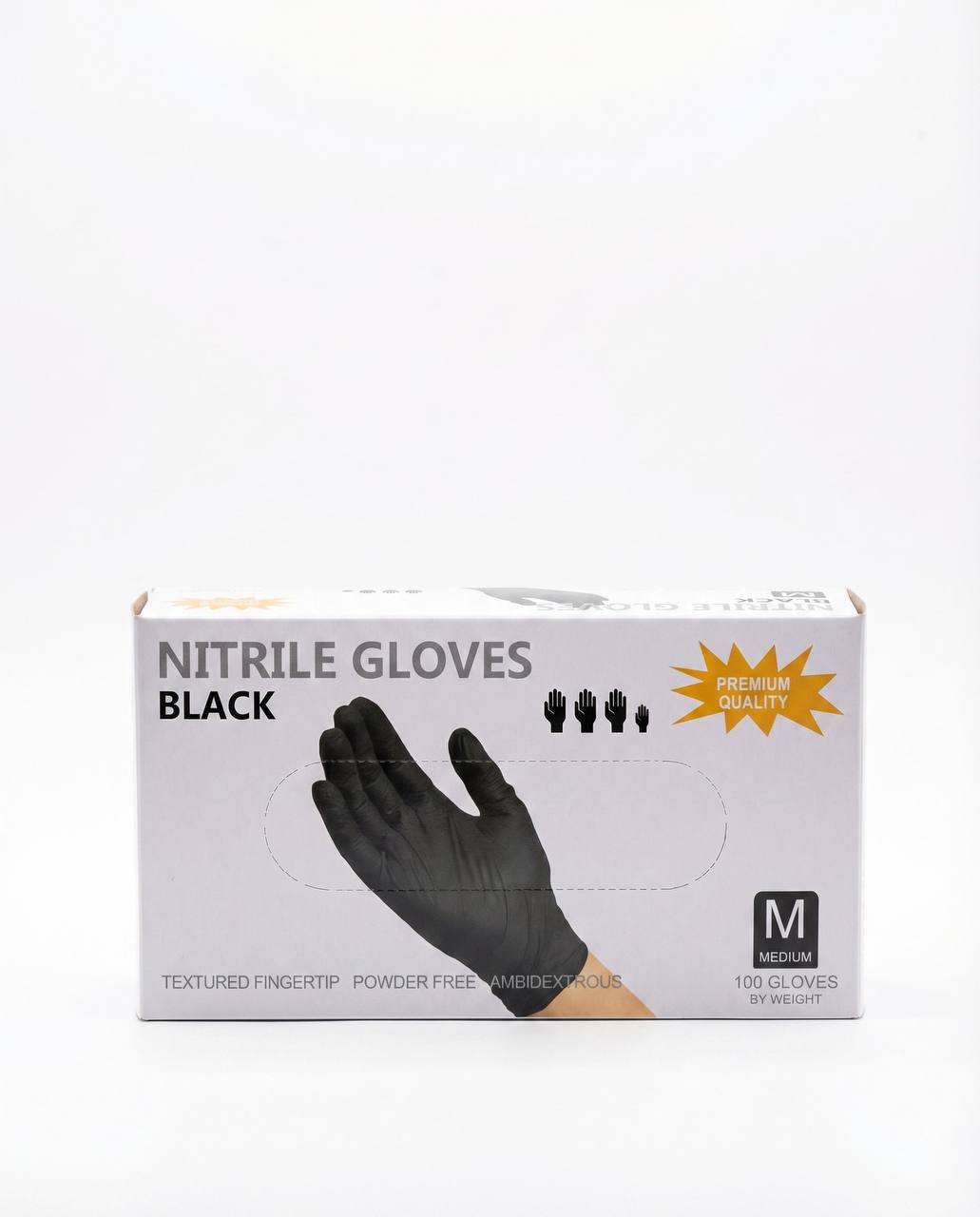 картинка Перчатки нитриловые  ЧЕРНЫЕ M (100шт) от магазина Богатая