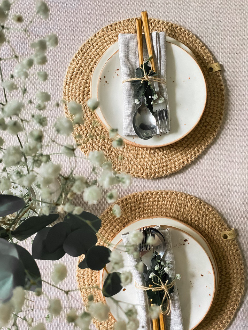 картинка Набор (2шт) Сервировочных салфеток из джута от магазина Богатая