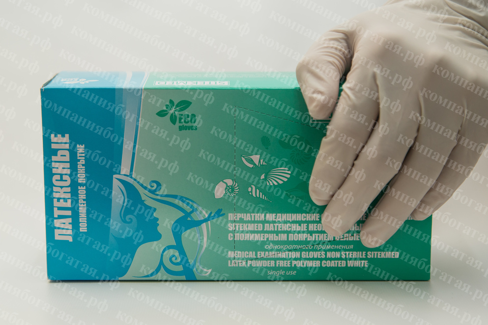 картинка Перчатки латексные неопудр. (100штуп) M от магазина Богатая