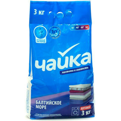 картинка Стиральный порошок 3кг Чайка автомат универсальный от магазина Богатая