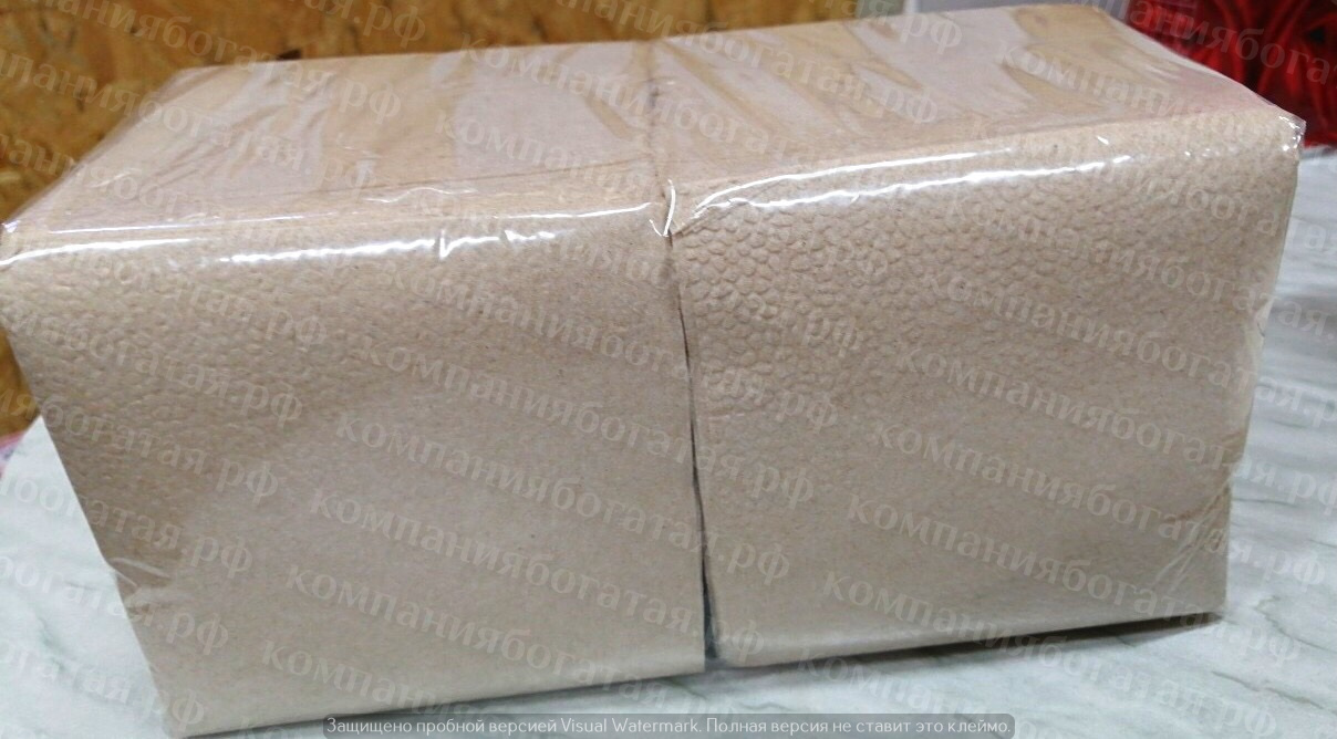 картинка Салфетки бумажные КРАФТ 400л от магазина Богатая