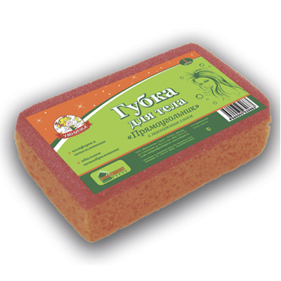 картинка Губка для тела, прямоугольник, с массажным слоем от магазина Богатая